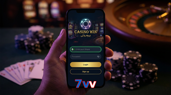 Main screen of 7Vv login page for PK players